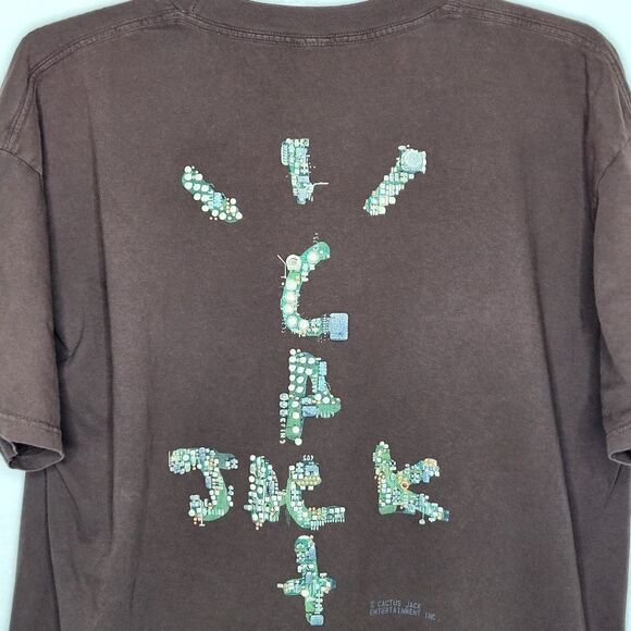 Cactus Jack Sony PlayStation Brown Puff Print T-Shirt XL - Picture 5 of 9